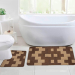 Коврик BORNOVA 2шт 60*100/50*60см (коричневый) 2518