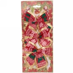 Бант на ёлку «Зимние узоры» 11*11 см (набор 3 шт)