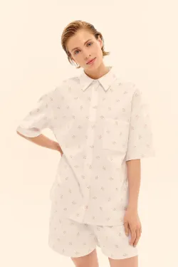 Шорты с цветочным принтом (Soft Skill), белые