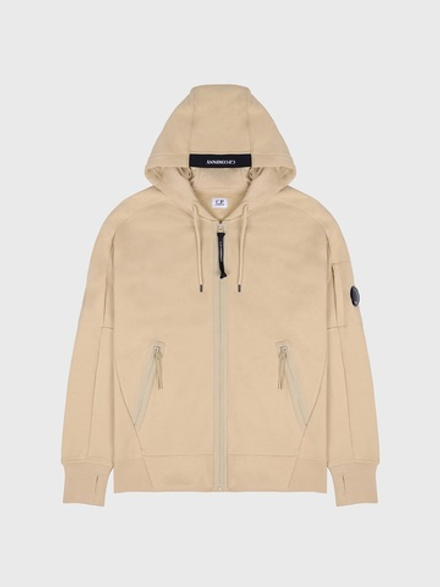 Худи на молнии C.P. Company Diagonal Raised Fleece Camel