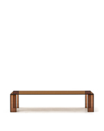 Журнальный столик Adularia из стекла коричневого цвета 140 x 60