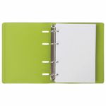 Тетрадь на кольцах А5 (180х220 мм), 120 л., под фактурную кожу, BRAUBERG "Joy", зелёный/светло-зелёный, 129991