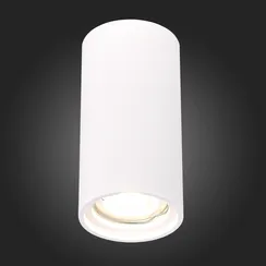 ST155.502.01 Светильник потолочный Белый GU10 1*50W IP20 D70xH140 180-240V Без ламп Накладные светильники