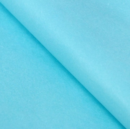 Бумага упаковочная тишью, голубая, 50 см х 66 см (10листов)