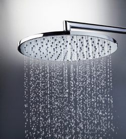 Bossini Cosmo верхний душ Ø 280 мм, из латуни с держателем Ø 21х400 мм, цвет черный матовый