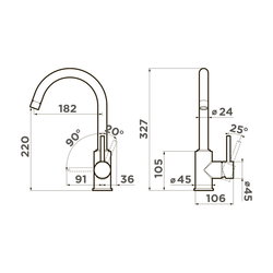 Смеситель для кухни  Omoikiri Shinagawa-P-SA латунь/бежевый