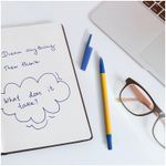 Ручка шариковая OfficeSpace "907 Orange" синяя, 1,0мм, желтый корпус