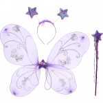 Карнавальный набор (крылья, ободок, палочка) «Фея Рассвет» (крылья 43*40 см), Сиреневый