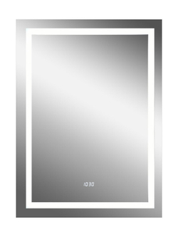 Зеркало "Verte Led" 700х900 с часами, датчиком движения
