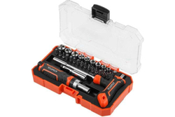 Реверсивная отвертка с набором бит и торцевых головок STARTUL Profi 28 предметов ST3095-28