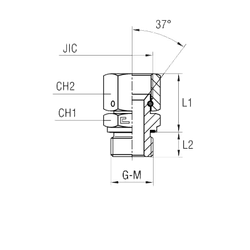 Штуцер FNE JIC 1.5/16" BSP 1"
