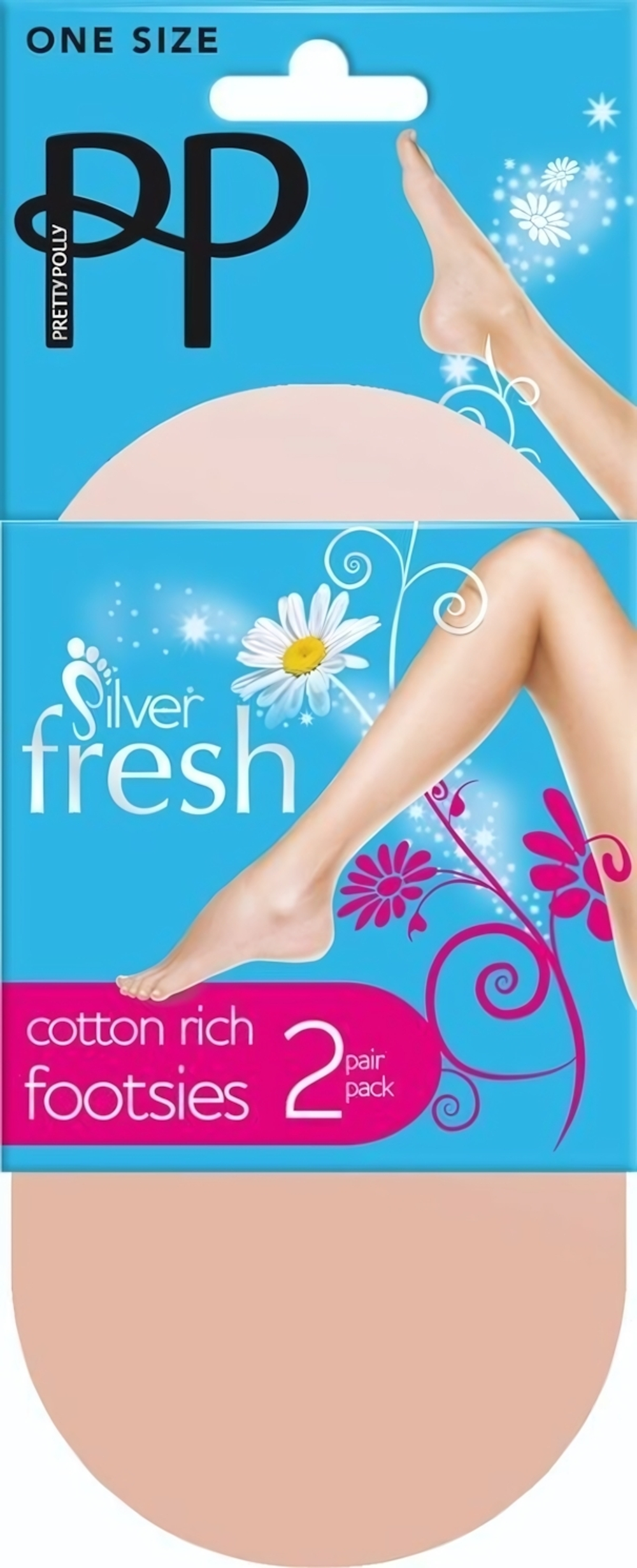 Классические следки (2 пары в упаковке) (Размер: S-M) (Цвет: телесный)