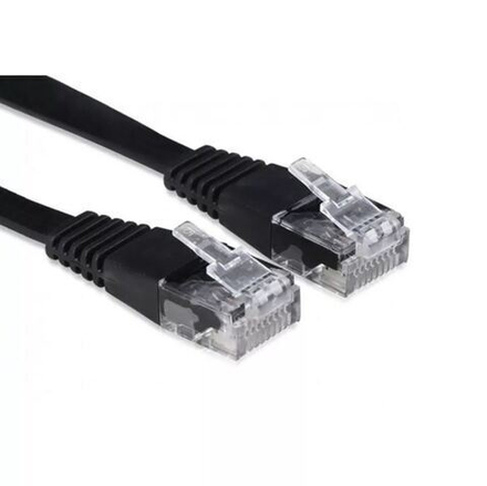 Патч-корд плоский Ripo UTP4 Cat 6, RJ45-RJ45, 5,0 m, PVC (черный)