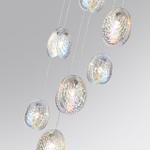 5039/7 MODERN ODL24 429 черный/перламутровый/металл/стекло Люстра каскадная G9 7*40W MUSSELS