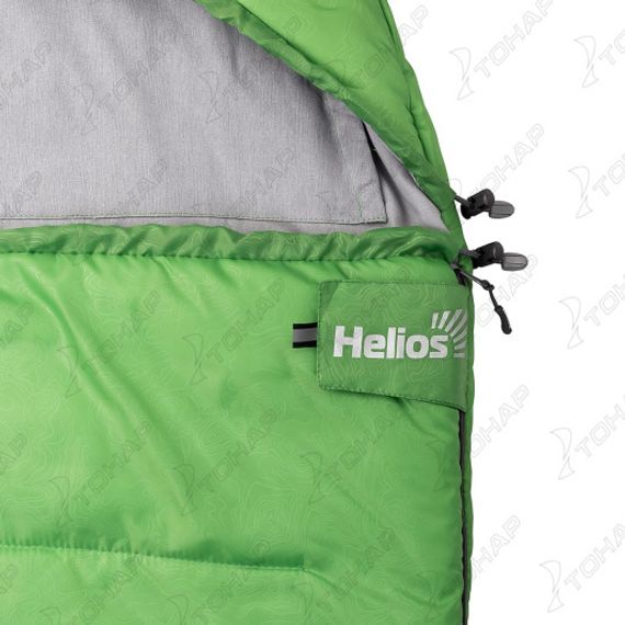 Спальный мешок TORO Wide 400L (220х90, левый, стратекс, салатовый) (T-HS-SB-TW-400L) Helios