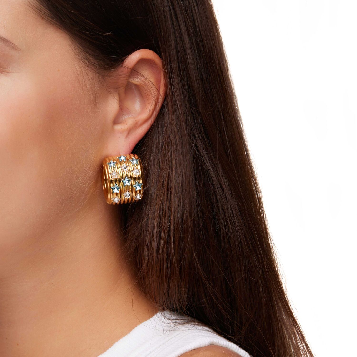 Серьги Andromeda Chrystal Earrings - Acquamarine