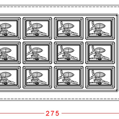 573 | Форма для шоколадных больших плиток (275*175 мм)