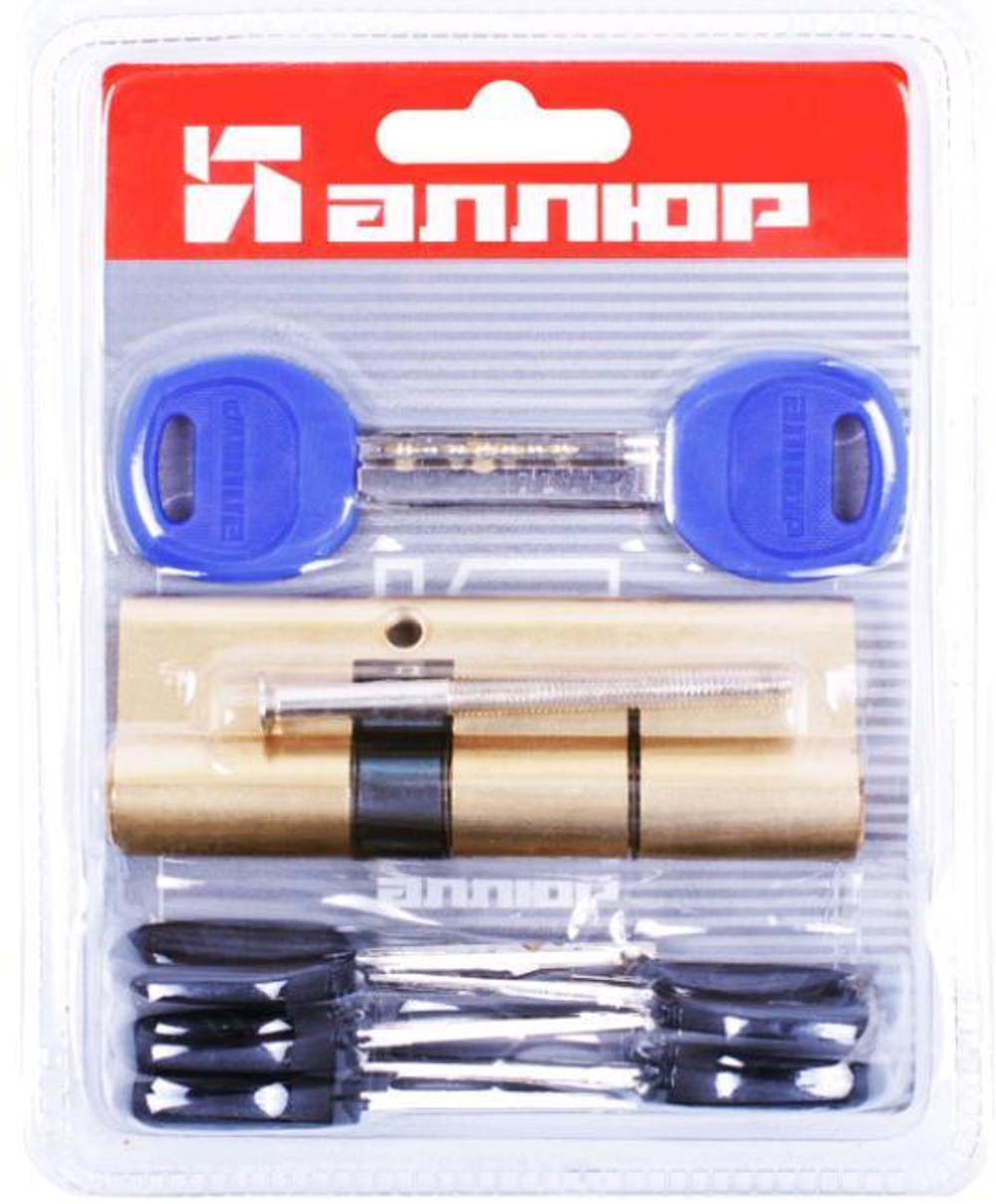 Механизм цилиндровый АЛЛЮР DL-01 90 (30х10х50) BP д/КИТАЙ. дв. (перекод.5+2) перфокл./кл. /1290