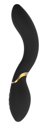 Черный изогнутый вибромассажер Josephine - 20 см.