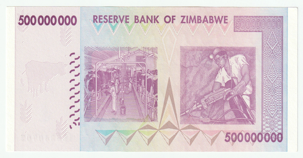 Zimbabwe, 500 000 000 Dollars, 2008, UNC
