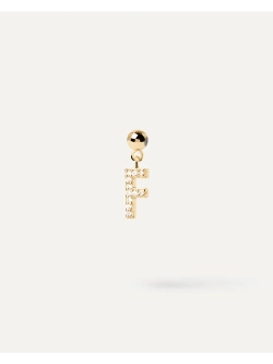 Подвеска-шарм женская PDPaola Буква F серебро 925 пробы покрытое золотом 750 пробы CH01-055-U