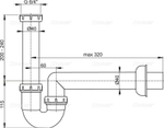 Сифон для мойки AlcaPlast A80-DN40