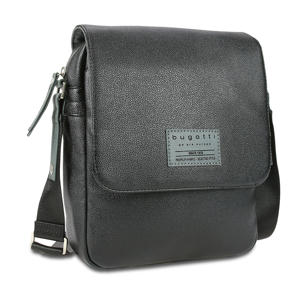 Фото сумка наплечная BUGATTI Moto D чёрная полиуретан с гарантией