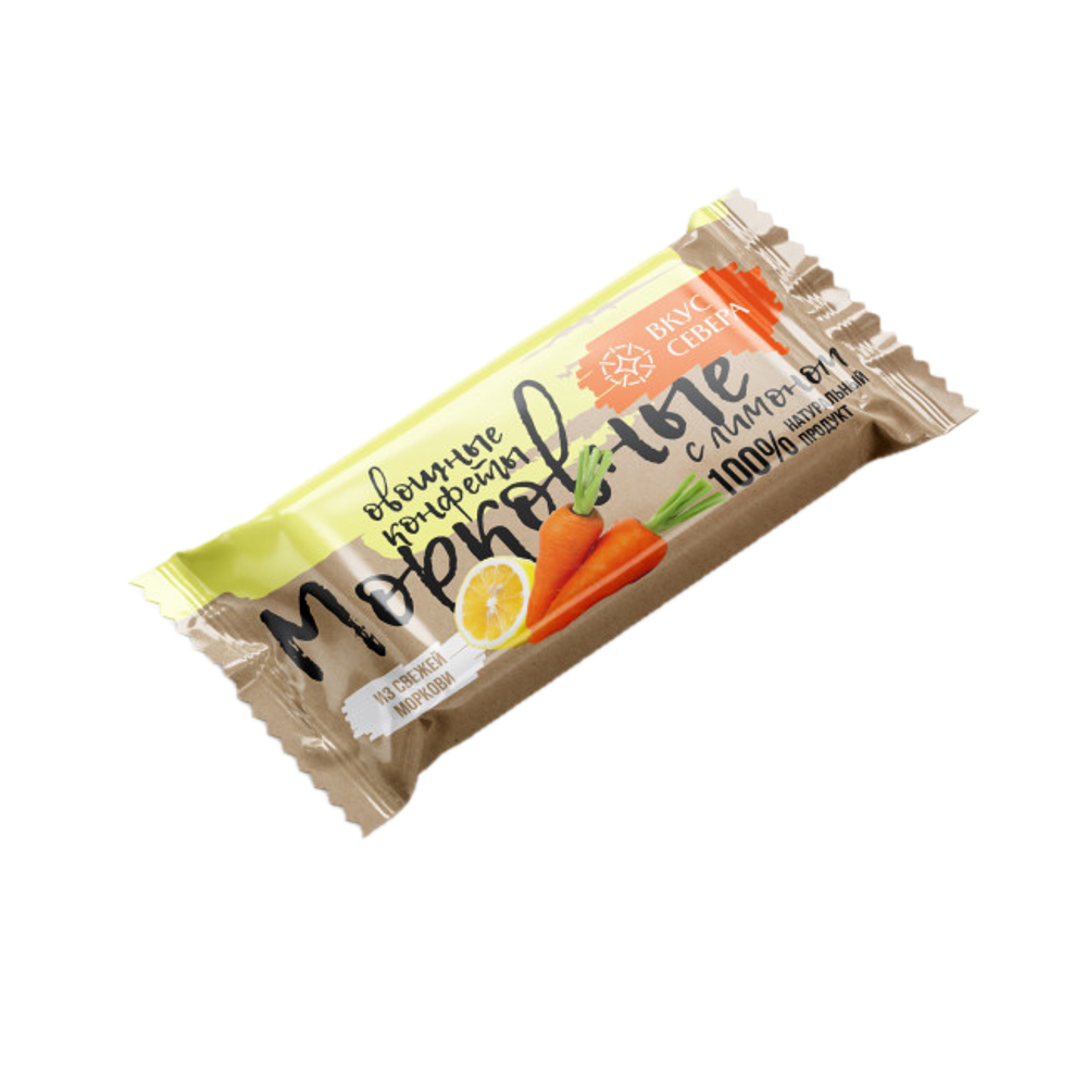 Конфета овощная "Морковная с лимоном", 26 г