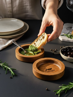 Соусники деревянные круглые (2 шт.)