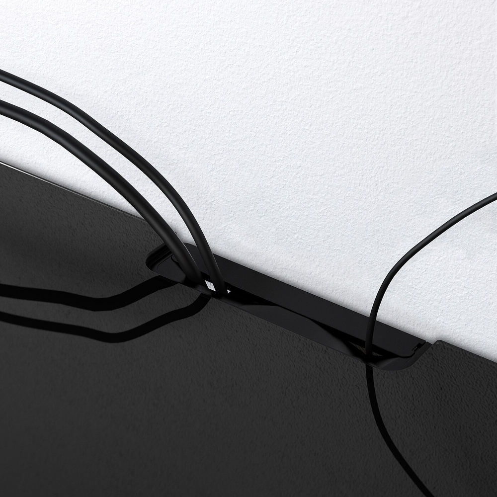 Верхняя панель для телевизора IKEA BESTA (БЕСТО), Стекло, Черный, 120x40 см