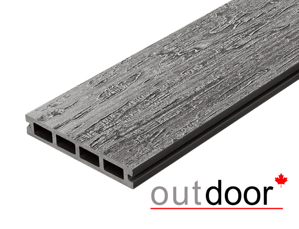 Террасная доска ДПК Outdoor 3D 150*25*4000 мм. VIRGINIA/COLORADO темно-серая