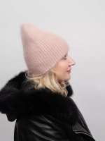 шапка ангора зимняя пушистая вязаная модная