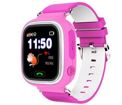 Детские часы с GPS Smart Baby Watch Q90 Розовые