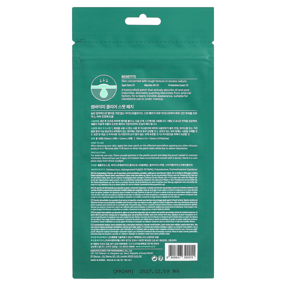 SOME BY MI, 30 Days Miracle Clear Spot Patch, патчи против акне, 18 шт.