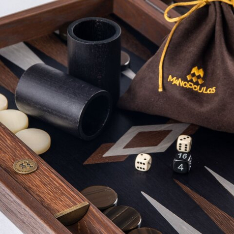 Нарды с боковыми стойками 48x30см Manopoulos Backgammon bcb1