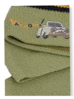 Детская шапка с шарфом для мальчика на весну.