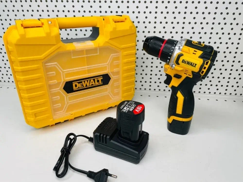 Шуруповерт бесщеточный аккумуляторный со стальным патроном DeWALT 18В