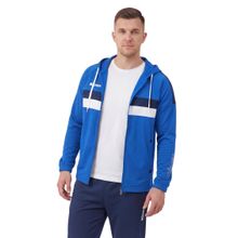 Костюм спорт. муж. с капюш. MIKASA MT550/151-0100-S, р. S, 100% полиэстер, сине-белый