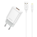 СЗУ JELLICO EU01 USB-A 2.4A 12W+кабель Lightning (White)