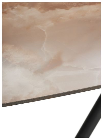 Стол RIVOLI 140 GLOSS AMBER JADE SOLID CERAMIC / BLACK