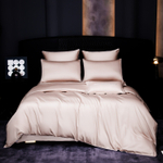 КПБ Однотонный Сатин Премиум на резинке OCPR002, 2 спальный, 4 наволочки, простынь 180*200*30