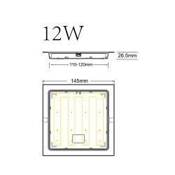 Светильник светодиодный встраиваемый ЭРА LED 18-12-4K квадратный 12Вт 4000К