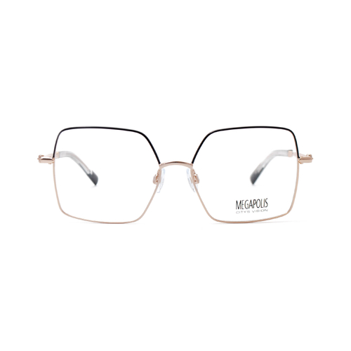 Оправа многогранник Megapolis 1254 черная с золотом