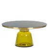Кофейный стол Vaso Glass Ø75х38 см, желтый