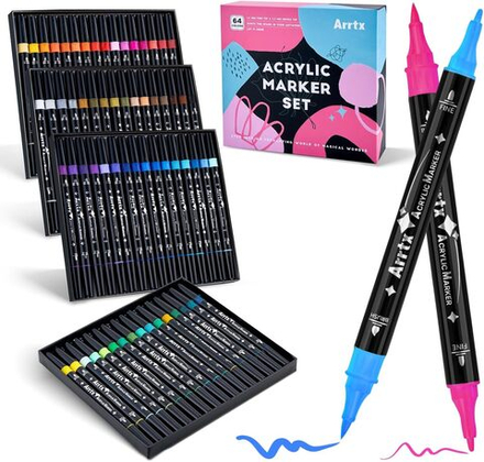 ‎Arrtx Marqueurs Acryliques акриловые маркеры 64 шт
