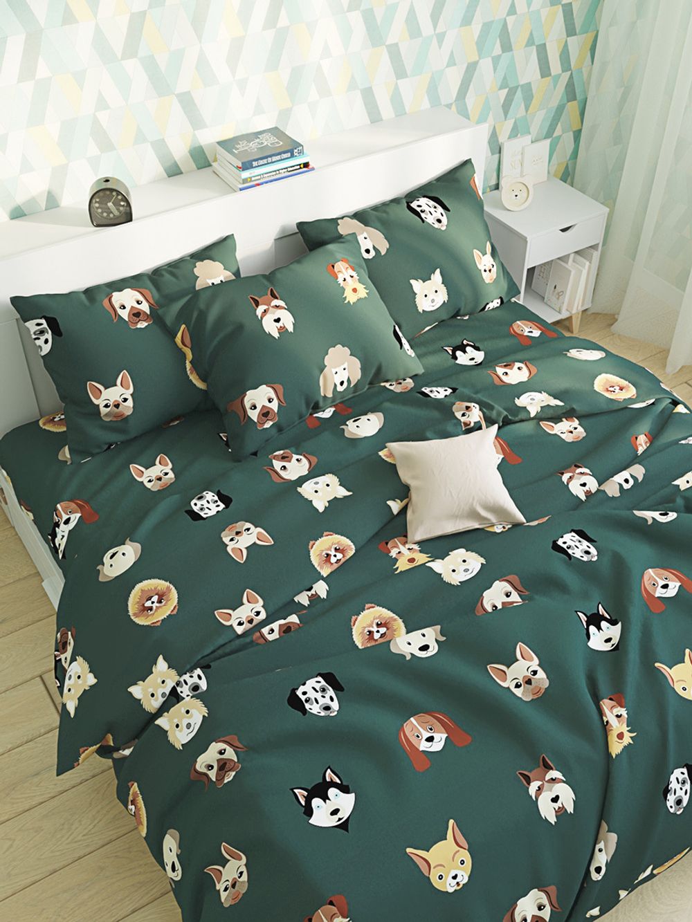 Простынь сатин Milky Garden "Dogs " 150x215 см