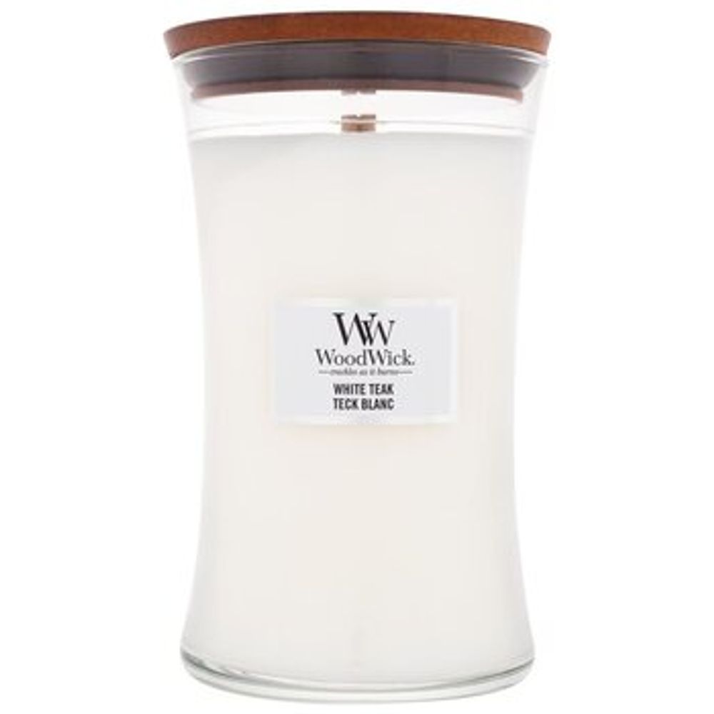 WoodWick White Teak Vase (White Teak) - Scented candle 85.0g