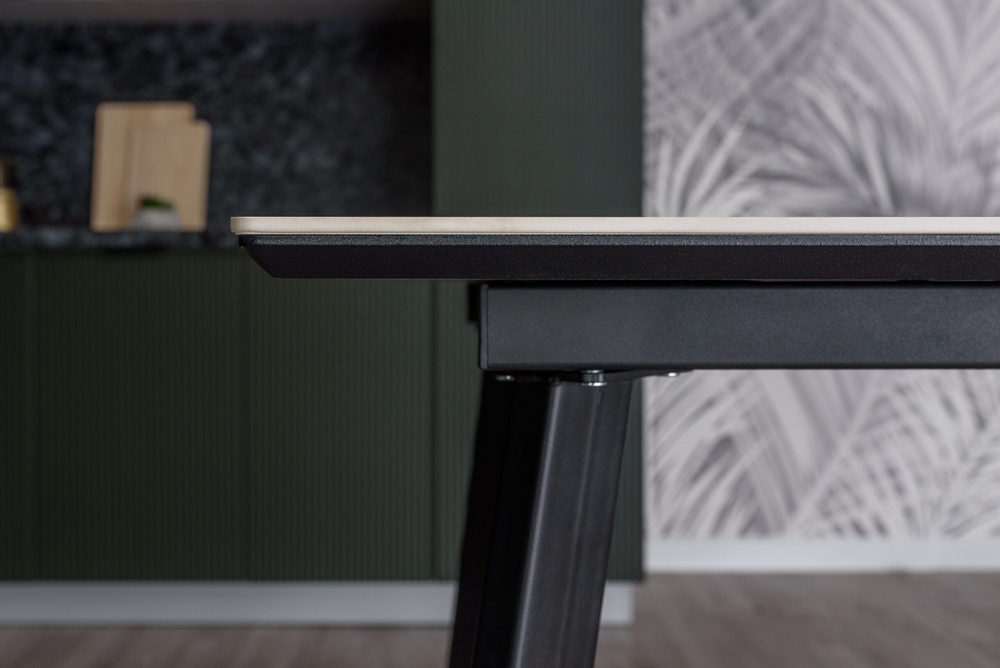 Стол кухонный "Граф", керамогранит, металл, 100 см x 80 см x 74 см, белый