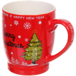 Кружка керамическая 320мл «Санта», красная