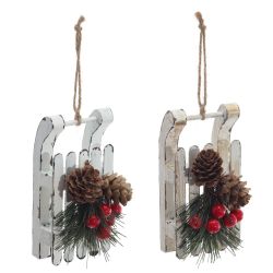 GAEM Изделие декоративное подвесное "Сани", L7 W6 H13 см, 2в.